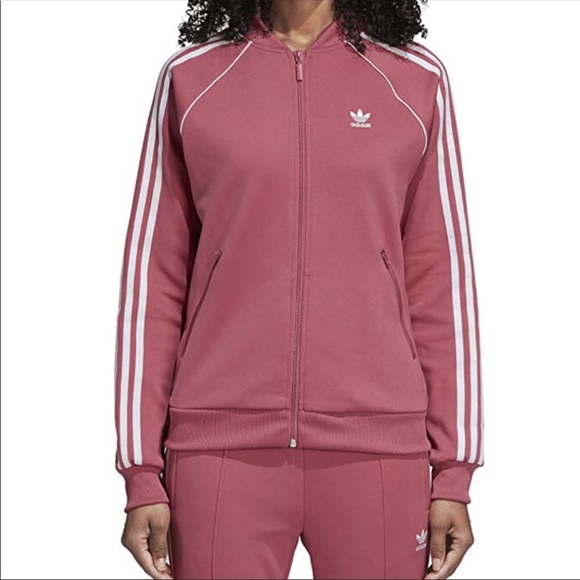 adidas sst track jacket trace maroon